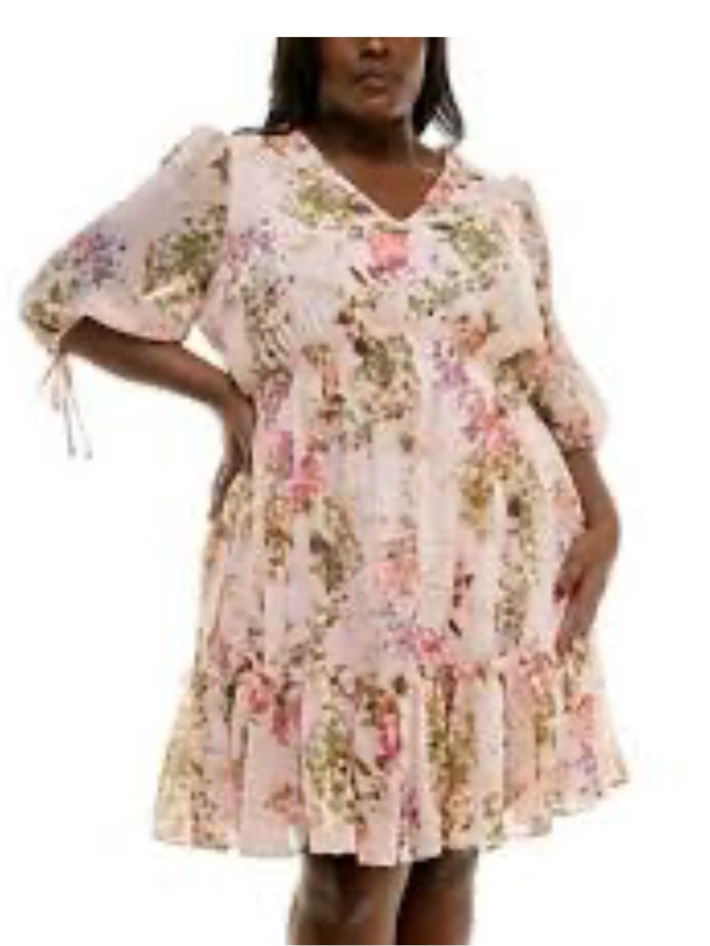 Taylor Pink Floral Midi Dress